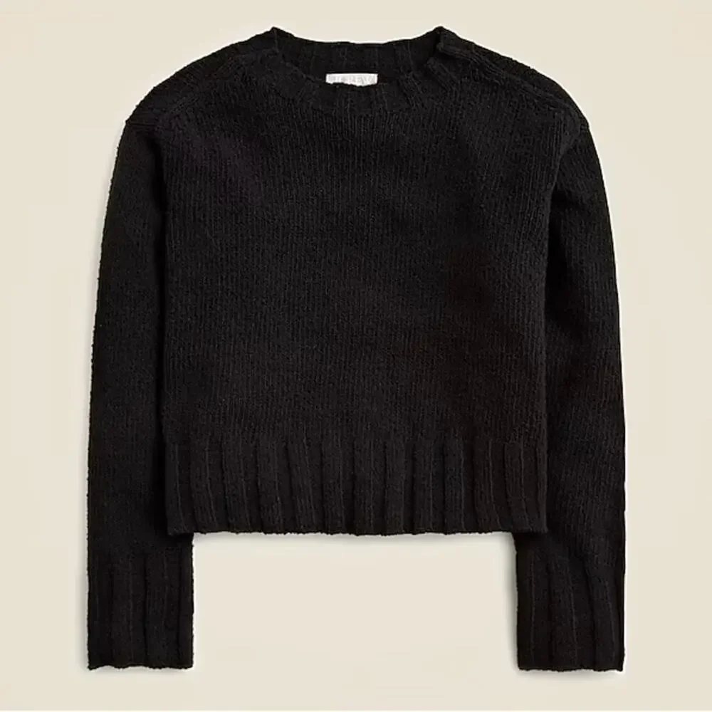 J.CREW Cotton Turtleneck Sweater Black Chunky Knit Ribbed Cuff Hem Soft XXS NEW